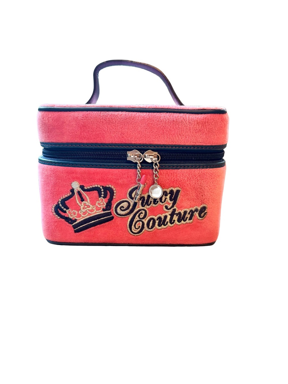 RARE Y2K Vintage Juicy Couture Velour Cosmetic Train Case Makeup Case